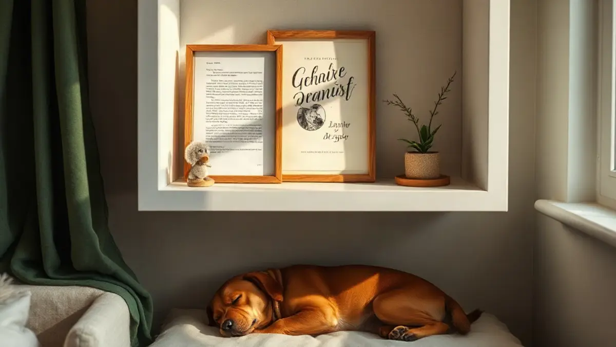 Abstract illustration for Dog Keepsake Ideas for Dogs Who Are Still Right Here