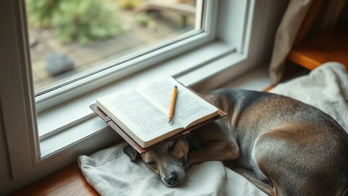 Abstract illustration for Dog Memory Journal Prompts: 60 Questions About Your Dog